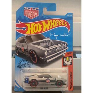 Hot Wheels King Kuda Magnus Walker Muscle Mania 9/10 Diecast Car Gray With Red